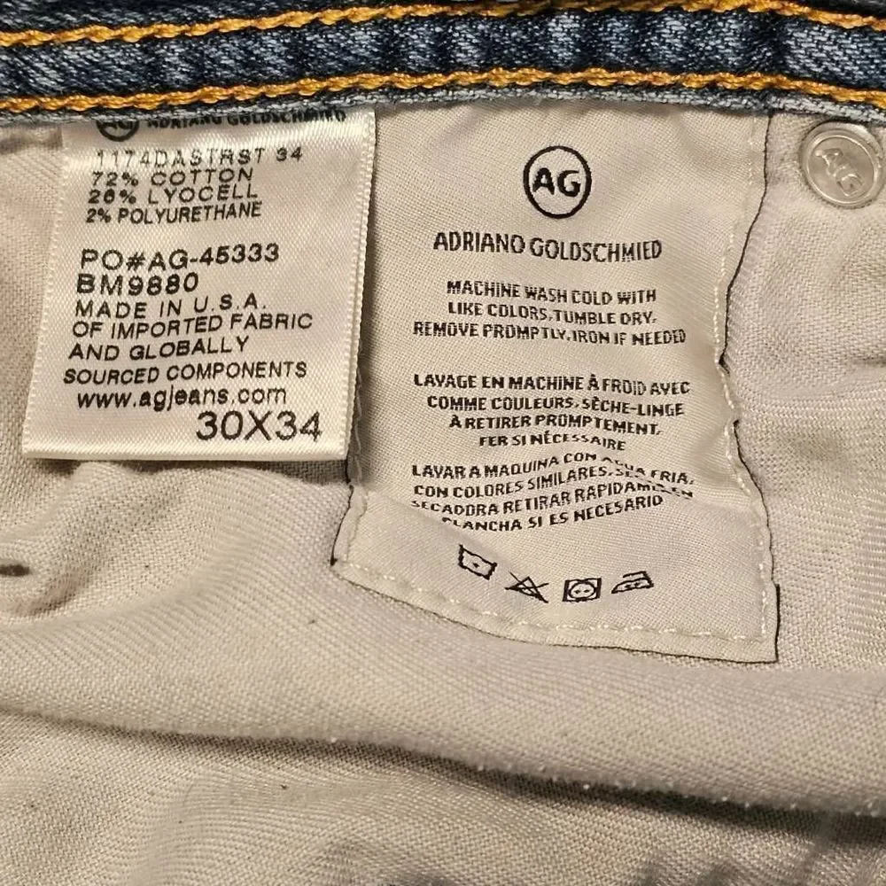 Men's AG Adriano Goldschmied The Graduate Jeans Tailored Leg Size 30x34